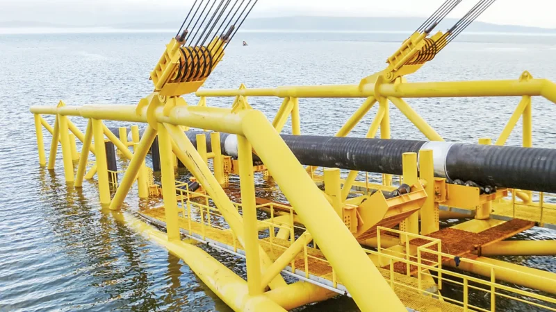 Ηλεκτρική διασύνδεση Κρήτης-Αττικής. Πόντιση καλωδίου Φωτογραφία αρχείου