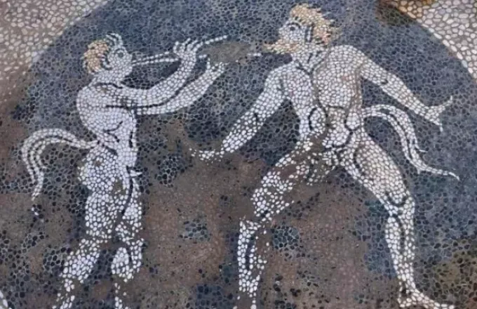 Aπό το ψηφιδωτό δάπεδο φωτο ΥΠΠΟ δια του ΑΠΕ-ΜΠΕ