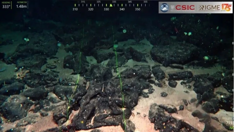 Ροές λάβας στο Los Atlantes, ένα νεοανακαλυφθέν υποθαλάσσιο όρος που βυθίστηκε πριν από εκατομμύρια χρόνια IGME-CSIC