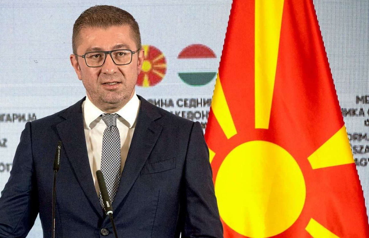 Ο πρωθυπουργός της Βόρειας Μακεδονίας Hristijan Mickoski θέλει να επαναδιαπραγματευτεί με τη Σόφια και να ανακαλέσει προηγούμενες συμφωνίες. ΕΠΑ/ΓΕΩΡΓΙ ΛΙΚΟΒΣΚΙ