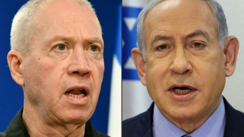 Ο Joav Galant (λ.) και ο Benjamin Netanyahu - συχνά μάλωναν για τη στρατηγική του πολέμου © AFP