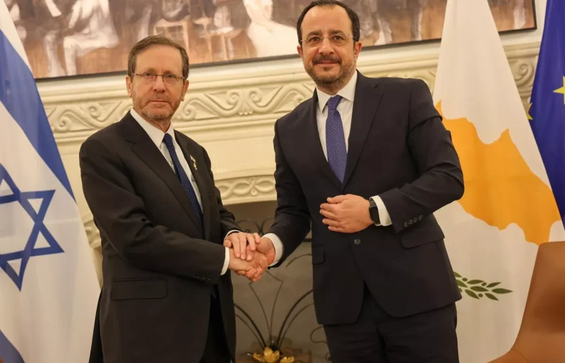 Ο Πρόεδρος της Δημοκρατίας κ. Νίκος Χριστοδουλίδης δέχεται τον Πρόεδρο του Ισραήλ κ. Isaac Herzog. pio.gov.cy